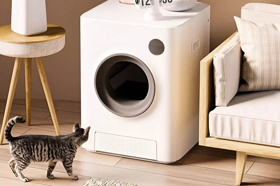 automatic scooping litter box